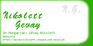 nikolett gevay business card